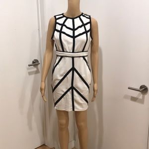 🎁3 for $25White Dress, black geometric design